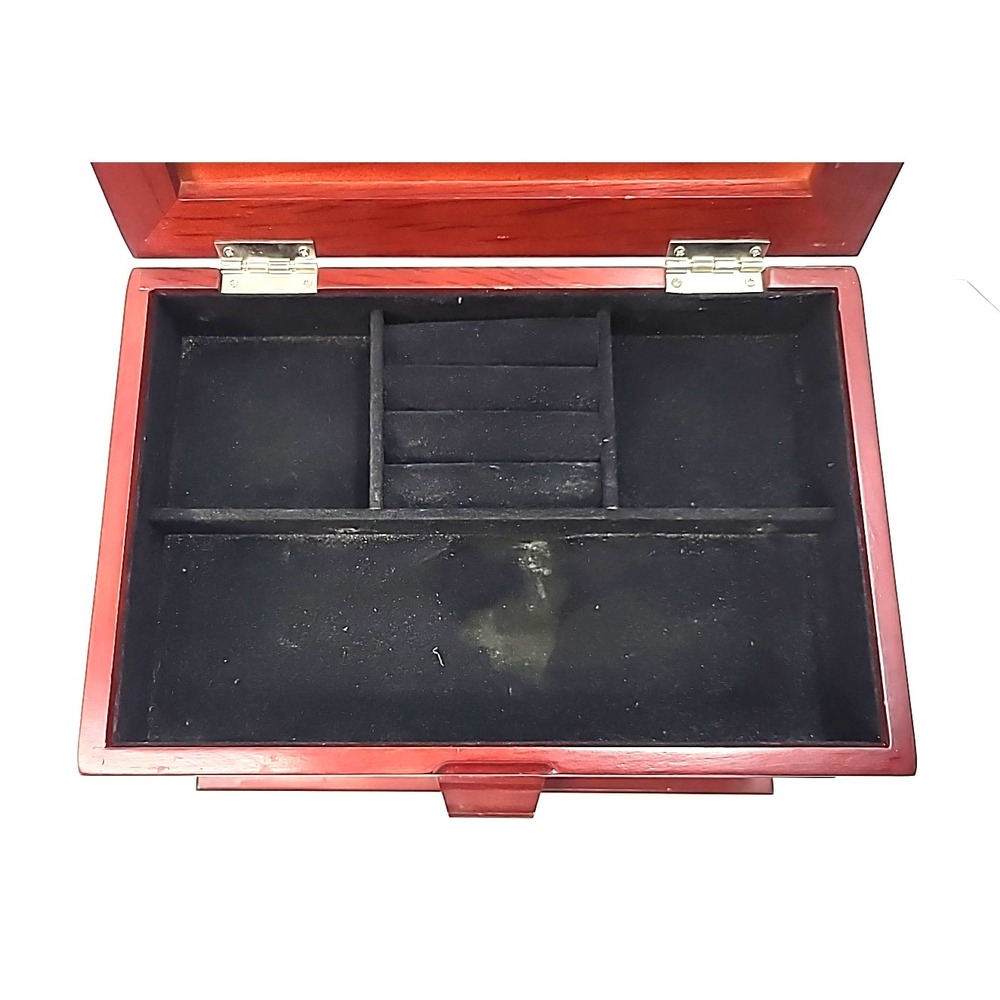 Vintage Small Wooden‎ Jewelry Chest of 3 Drawers - Picture 7 of 16